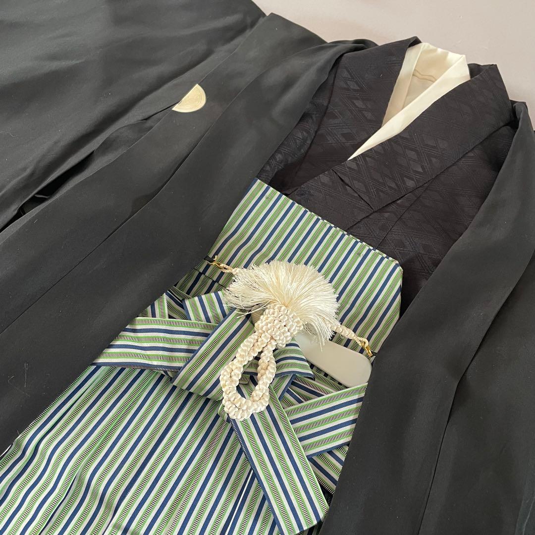 七五三　3歳　男の子　正絹羽織　袴セット