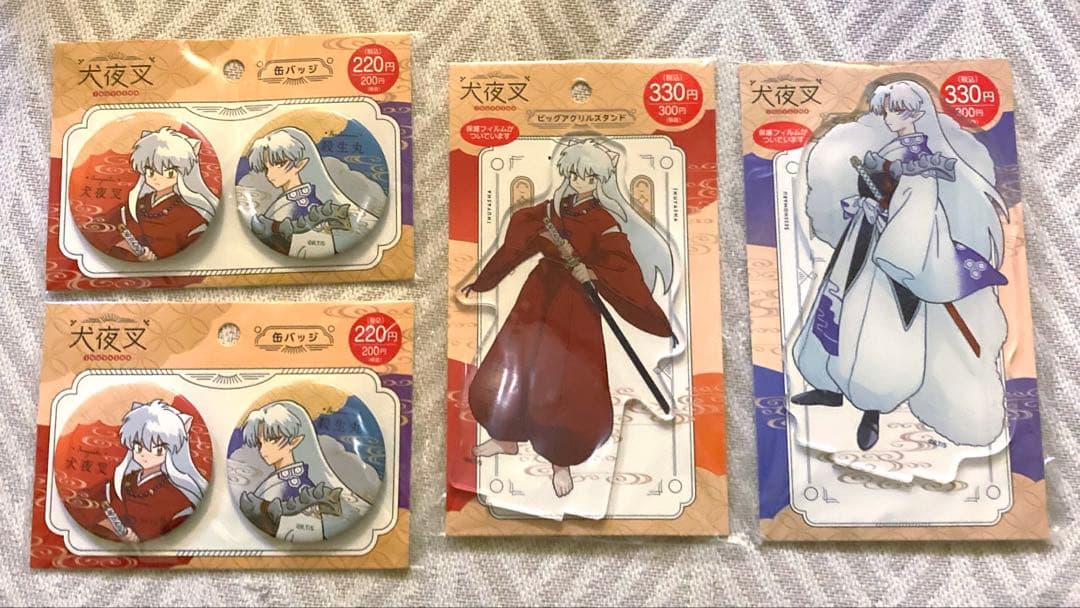 犬夜叉【ビッグアクリルスタンド 犬夜叉殺生丸セット】 缶バッジセット