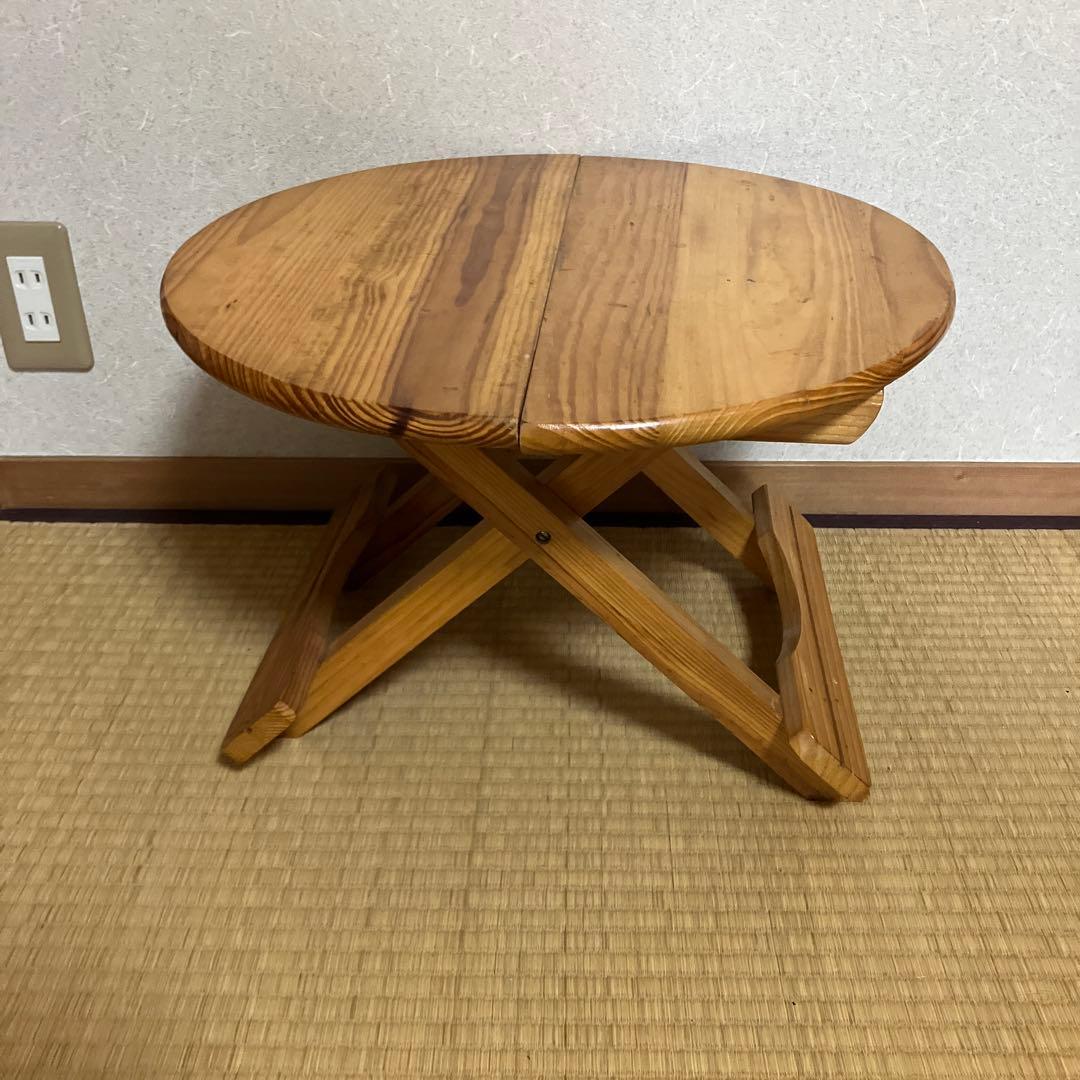 折りたたみテーブル　木製　ちゃぶ台