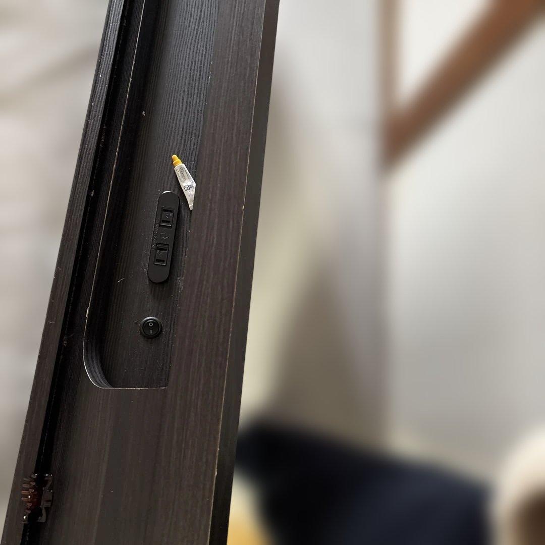 ダークブラウン 木製 ダブルベッドフレーム 収納付き