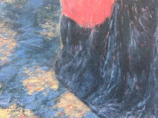 斎藤秀夫、【赤と黒のコスチューム】、希少な大判額装用画集より、美品