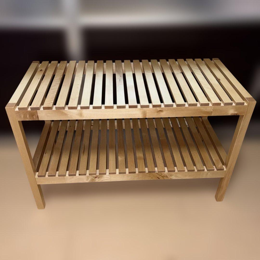 【廃盤品】IKEA MOLGER モルゲル 木製ベンチ バーチ無垢