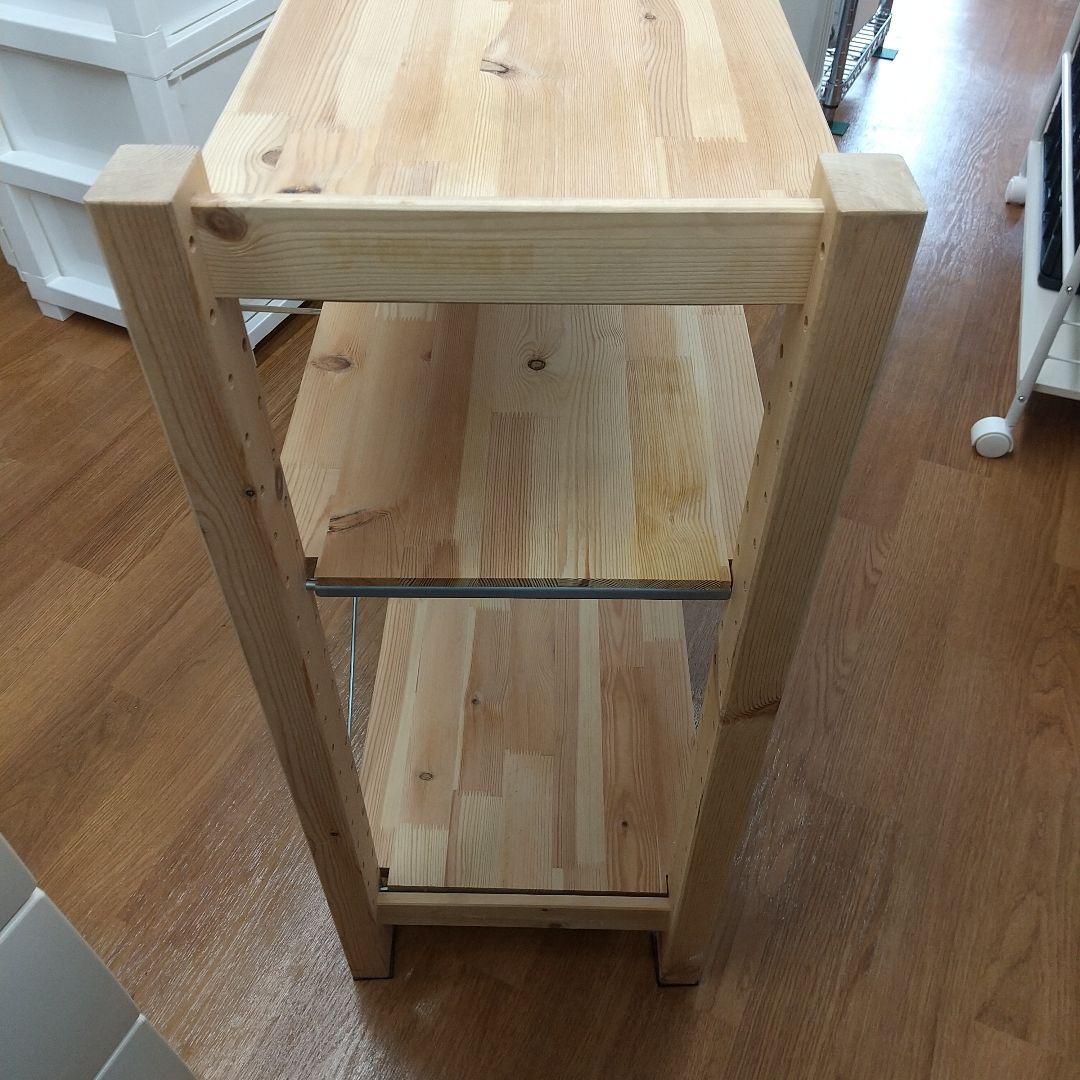 ご*ま様 M IKEA イケア 木製 3段 オープンシェルフ　飾り棚 収納ラック