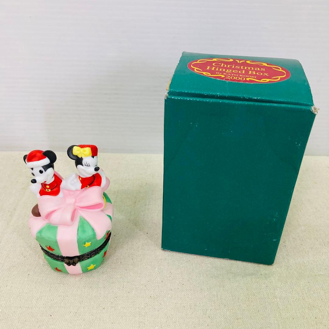 ミッキー＆ミニー クリスマスヒンジボックス 2000 ディズニー 加藤工芸