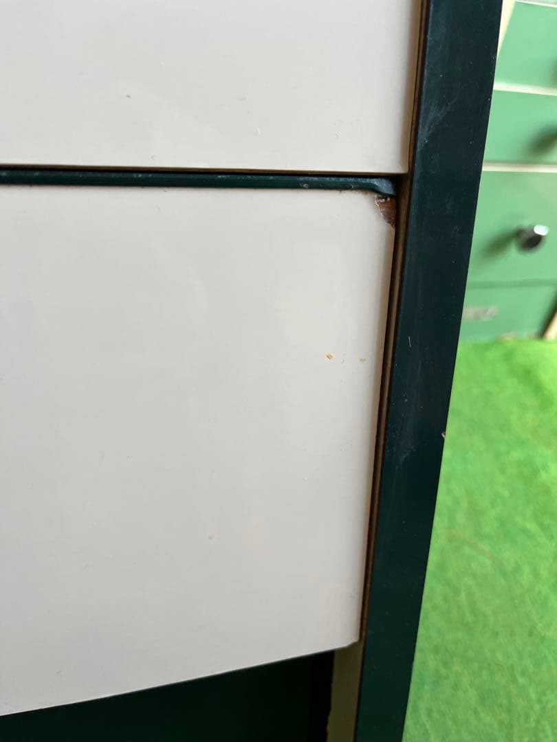 チェスト 昭和レトロ レトロポップ インテリア 当時物 白 緑 箪笥