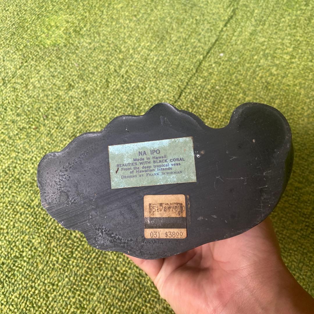 男女の胸像 ハワイ　黒珊瑚　フランクシャーマン　ビンテージ　置物　オブジェ