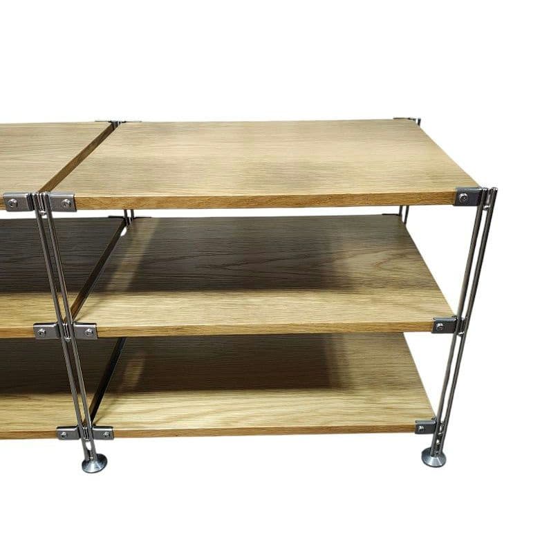 無印良品 MUJI ステンレスユニットシェルフ オーク材