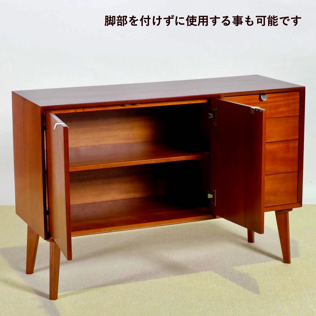 B 新品 北欧 リビングボード キャビネット リビング収納 本棚 飾り棚 天然木