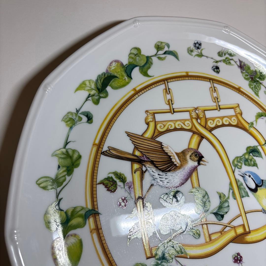 希少 ヴィンテージ HERMÉS エルメス 大皿 プレート LOVE BIRD