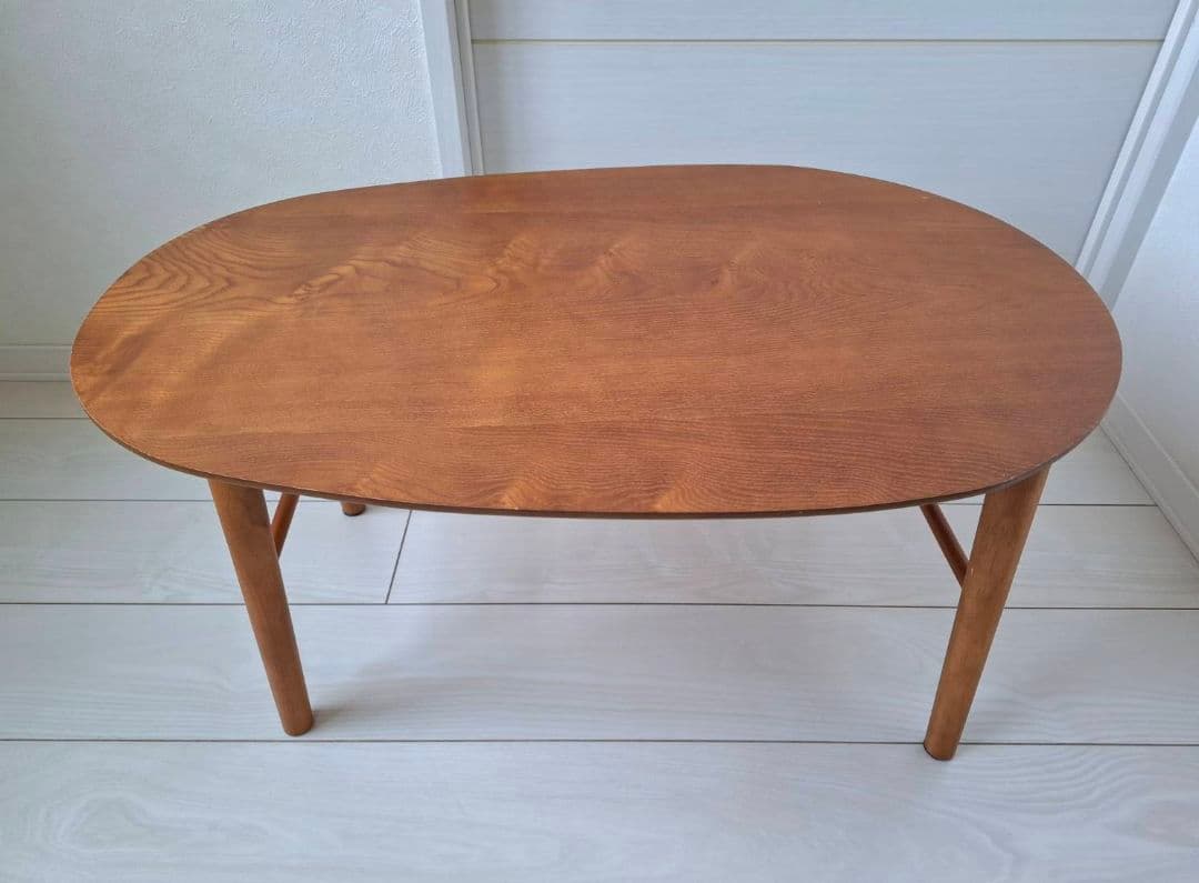 ローテーブル　センターテーブル　折りたたみ　安井家具　エッグ型