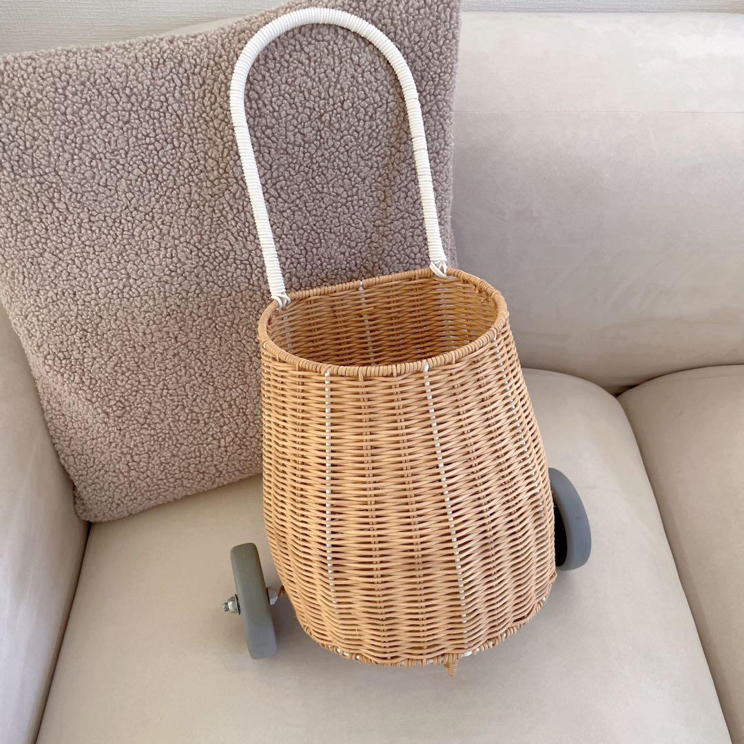 カゴ収納　カゴ　収納　ラタン家具　ナチュラルインテリア　子供部屋　インテリア雑貨