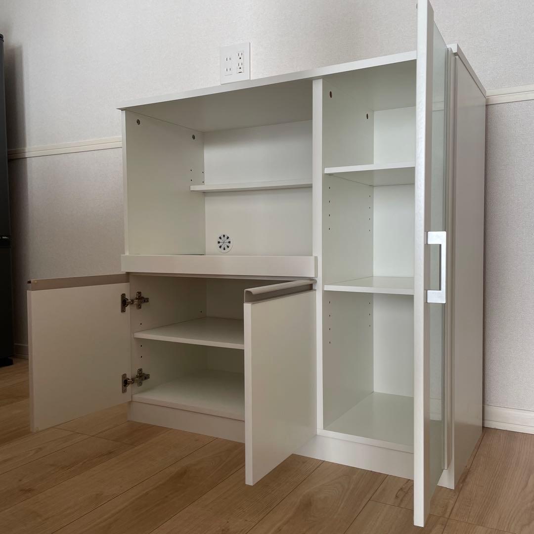 ニトリ レンジ台 キッチンカウンター ホワイト