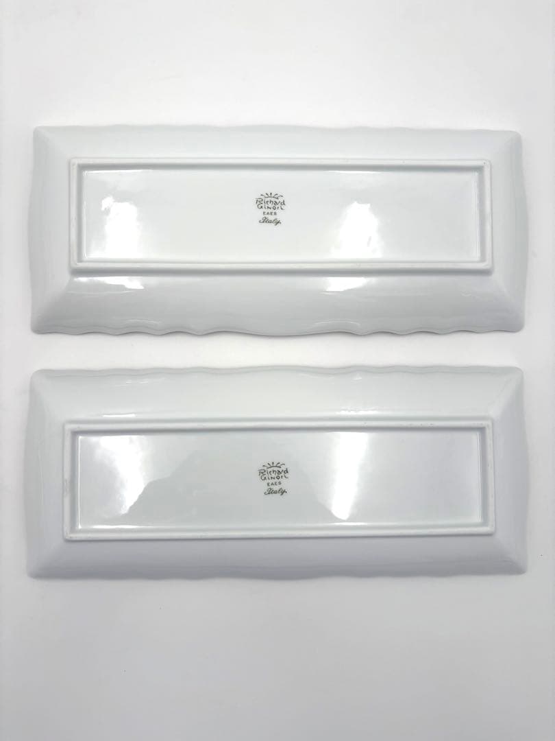 リチャードジノリ ベッキオホワイト　28.5cm 長方形皿　プレート2枚セット