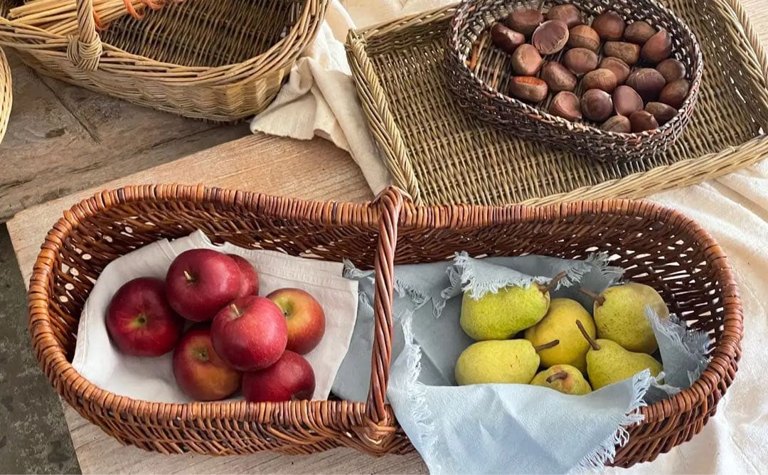 ひ*じ様 カゴアミドリ　特大❣️　フランスペリゴールバスケットとポストカード