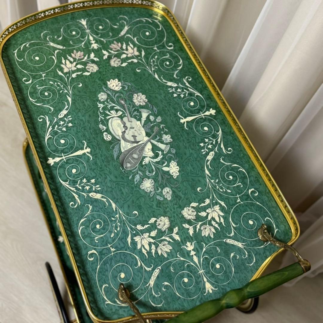 イタリア製 アンティーク キッチン ワゴン キャスター付