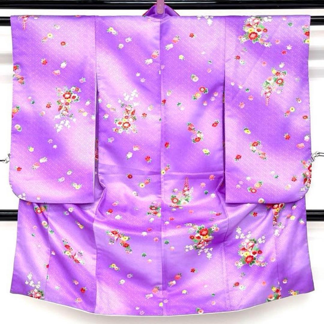 【着物と帯 時流】O24250ys◆七五三 3 才女の子着物&被布コート+長襦袢