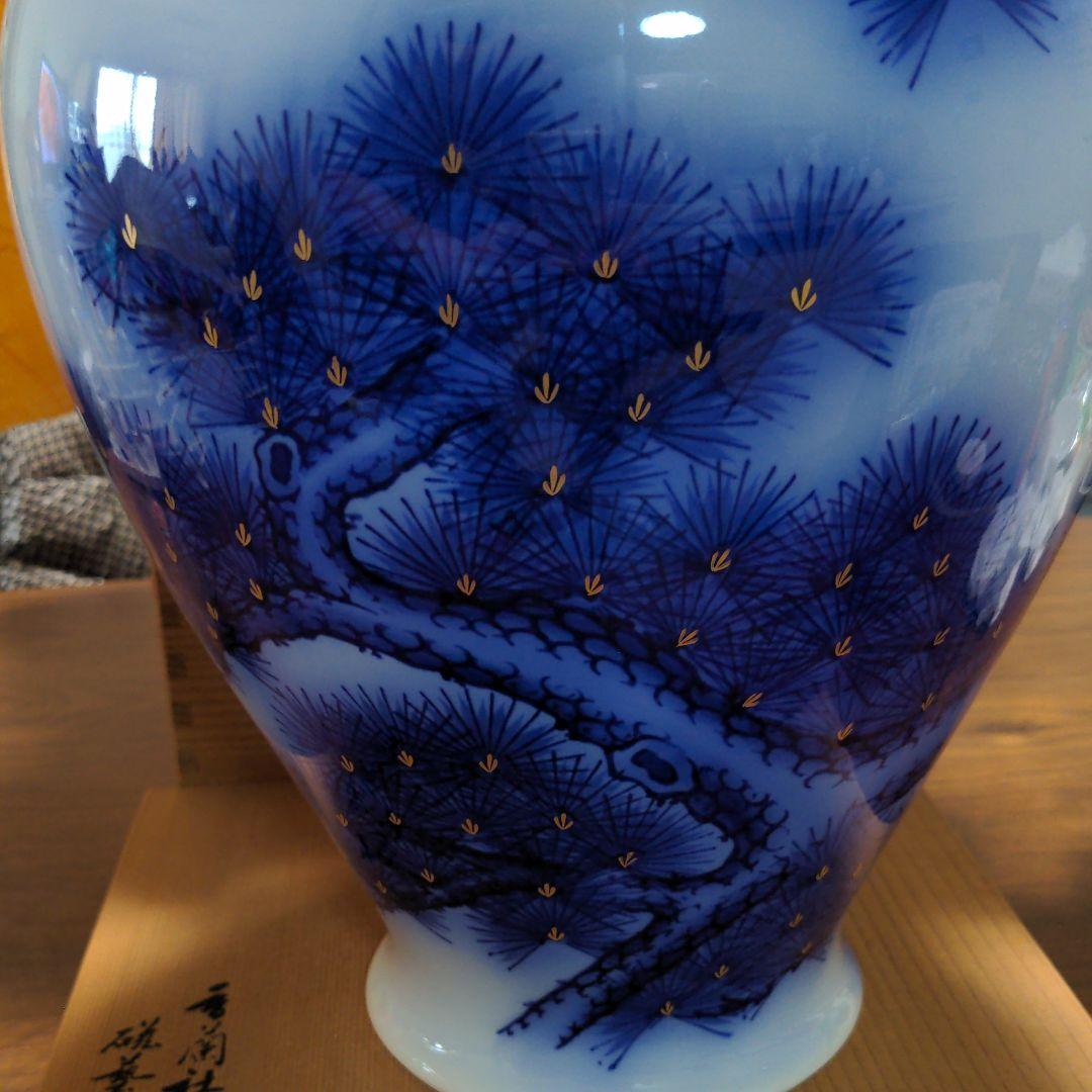 香蘭社の染錦松の大きな花瓶