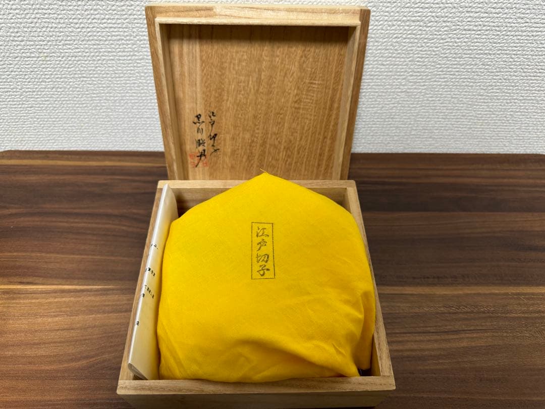 価格変更 江戸切子 硝子切子 黒川昭男作 被皿 - メルカリ