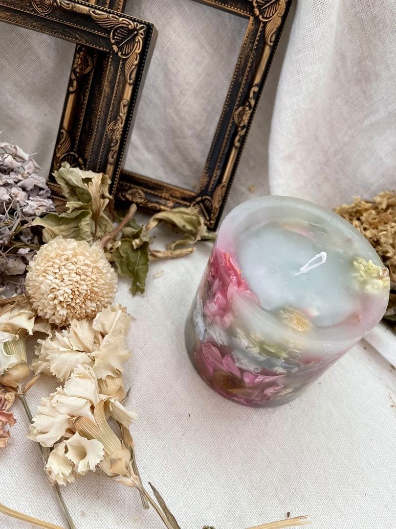 NO.39】ボタニカル(ローズ)キャンドル 効能バッチリなペパーミントの香り