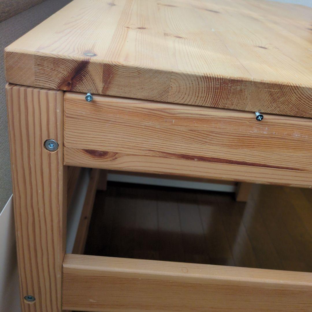 たのメル便送料込】無印良品 パイン材デスク デスクワゴンセット 学習