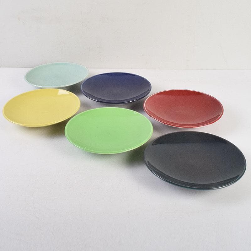 和食器 朝日焼 松林良周作 六色 銘々皿 六客 共布共箱