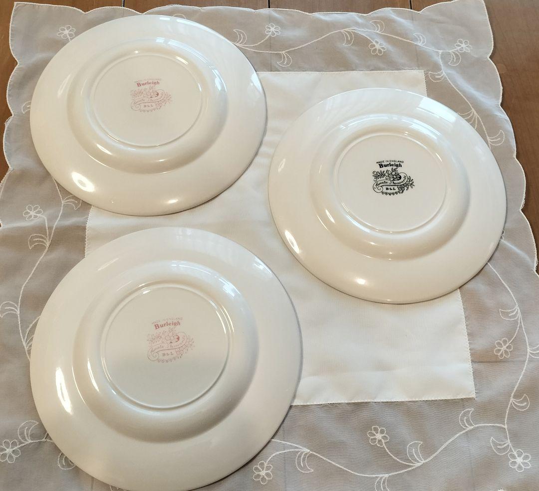 バーレイ　アジアティックフェザンツ　プレート3枚★22.5cm　グリーン　ピンク