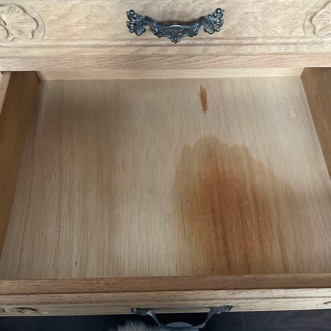 アンティーク　ビンテージ ベッドサイドテーブル サイドテーブル　猫脚　剥離