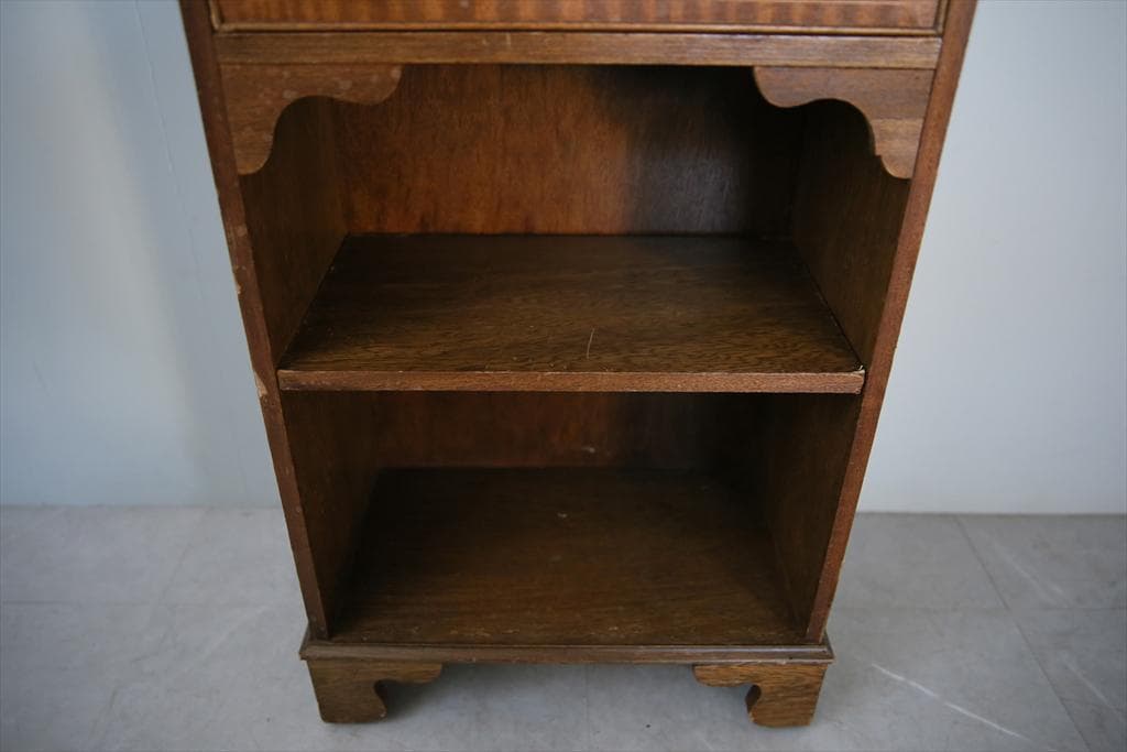 英国アンティーク木製ブックシェルフ/本棚/食器棚/飾り棚/収納ラック91-166