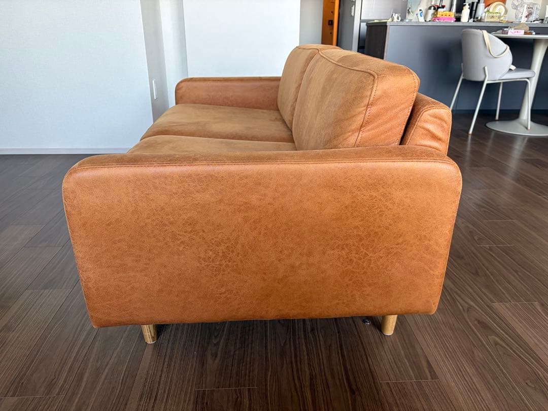 【クラッシュゲート】フリート 2人掛けソファ（レザーテックス）