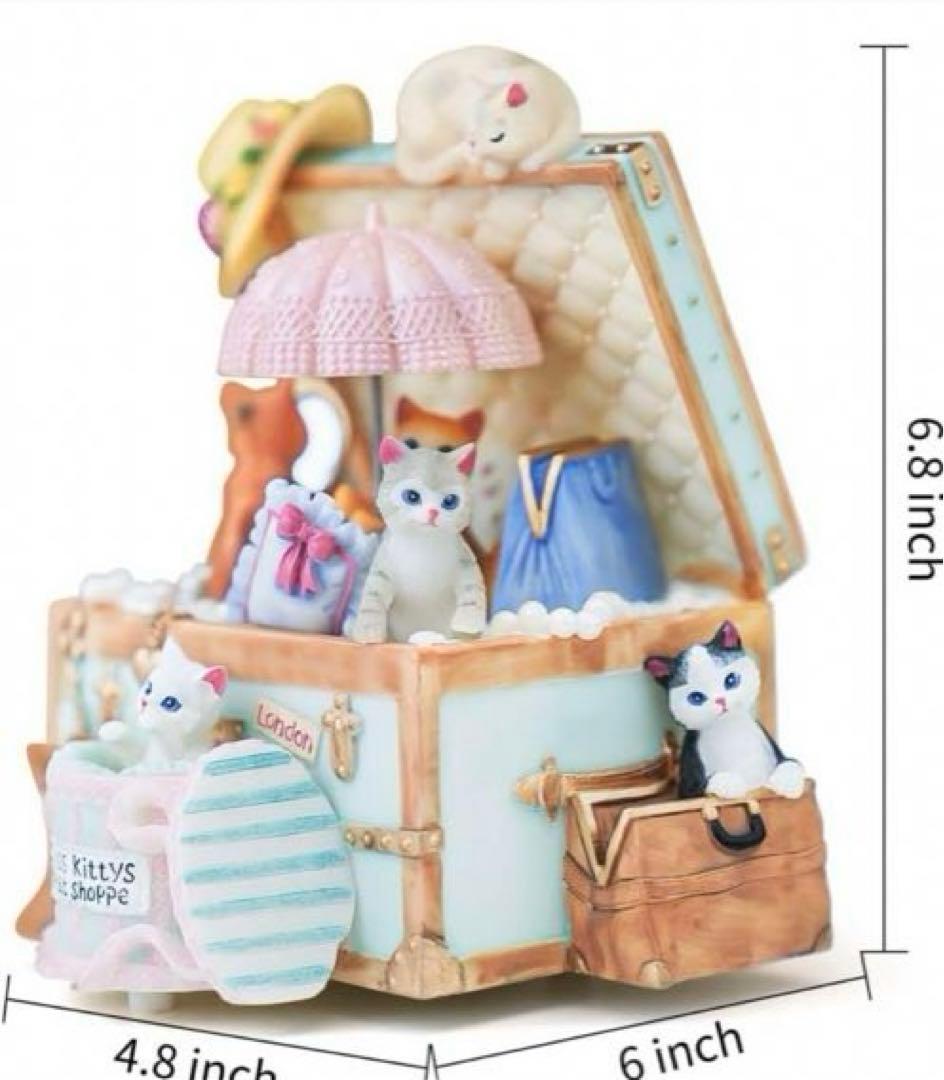 オルゴール 天空の城ラピュタ 猫 ねこ ネコ かわいい樹脂 ミュージカル