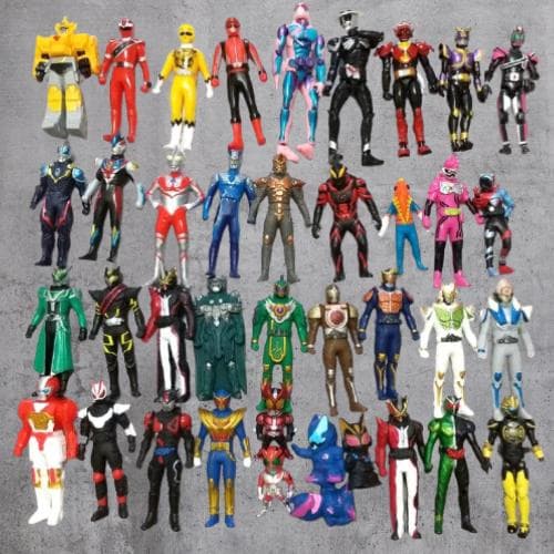 仮面ライダーvsウルトラマンvs戦隊ヒーロー おまとめソフビ他 39体