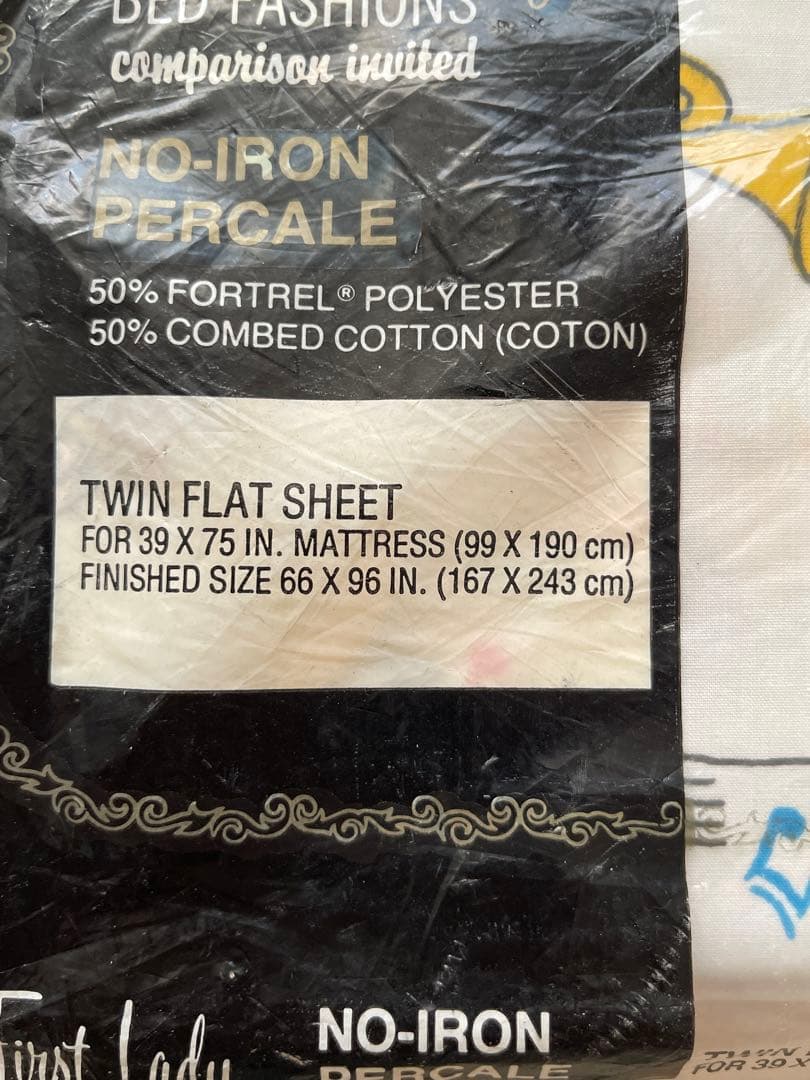 レア☆ 未開封品　フラットシーツ　ディズニー ビンテージ シーツ