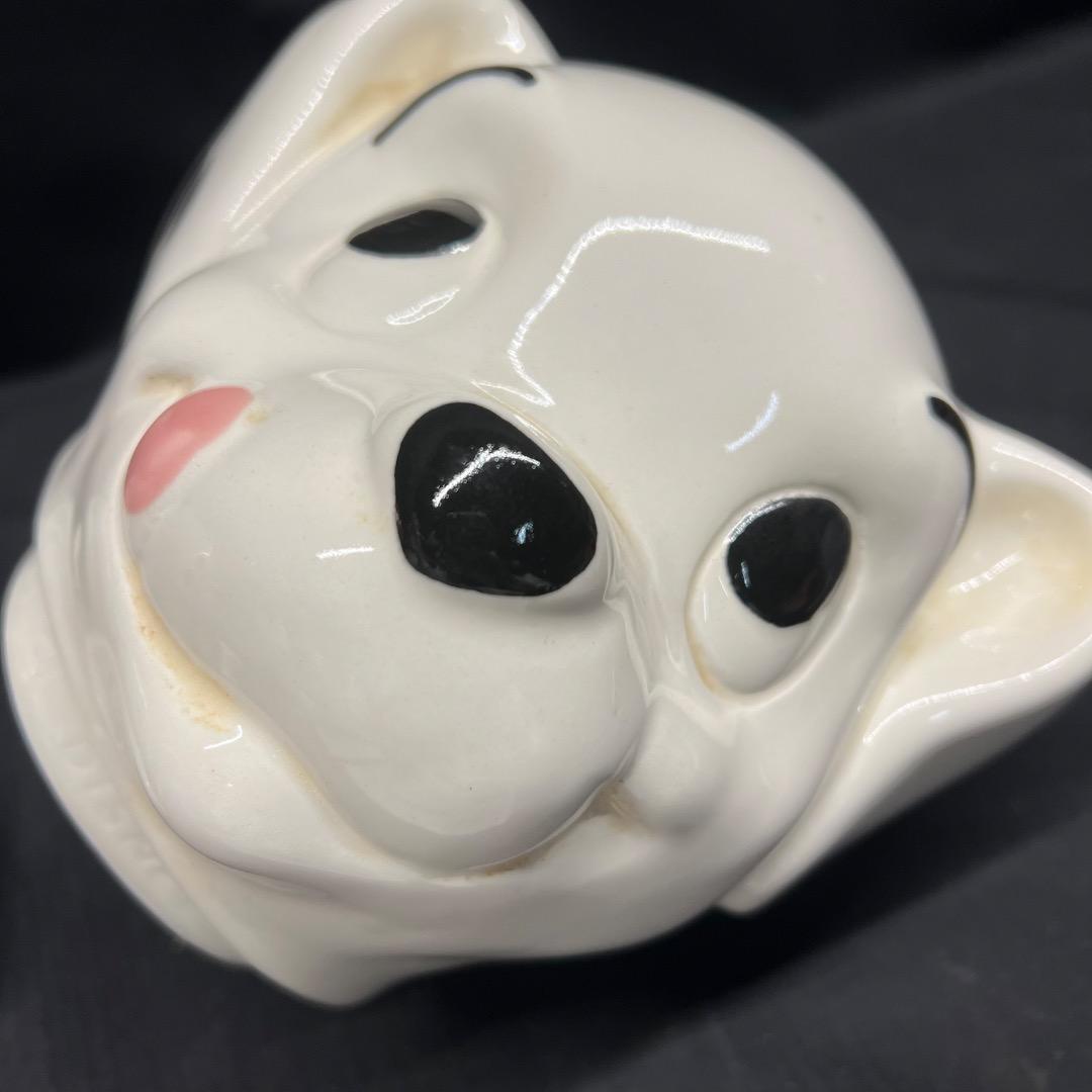 〇※前Dc1009 キャンディポット 犬 イヌ 陶器製