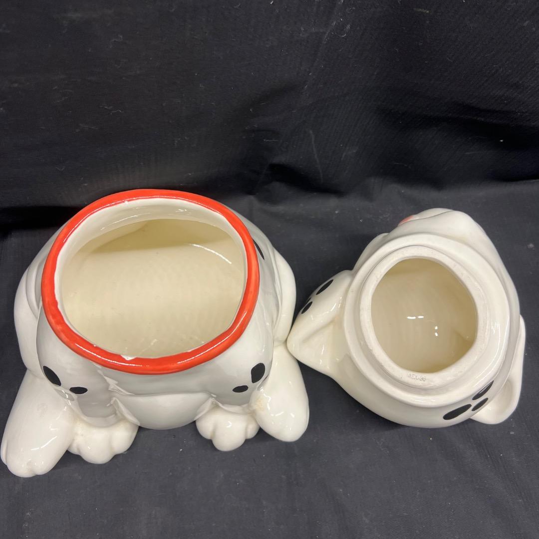 〇※前Dc1009 キャンディポット 犬 イヌ 陶器製