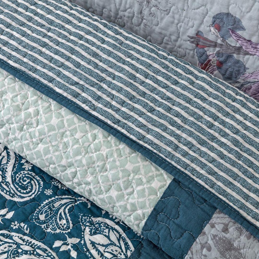 キルトベッドカバー3点セット綿マルチカバー キルティング 273