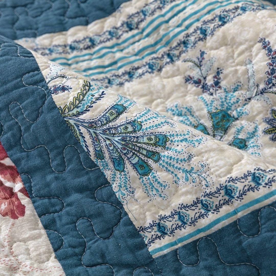 キルトベッドカバー3点セット綿マルチカバー キルティング 273