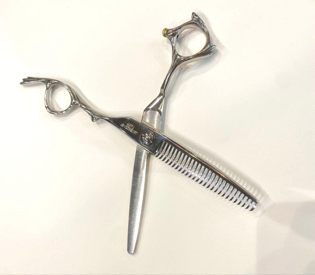 山神剣 カットシザー セニングシザー 2本セット プロ用 美容師 美容学生