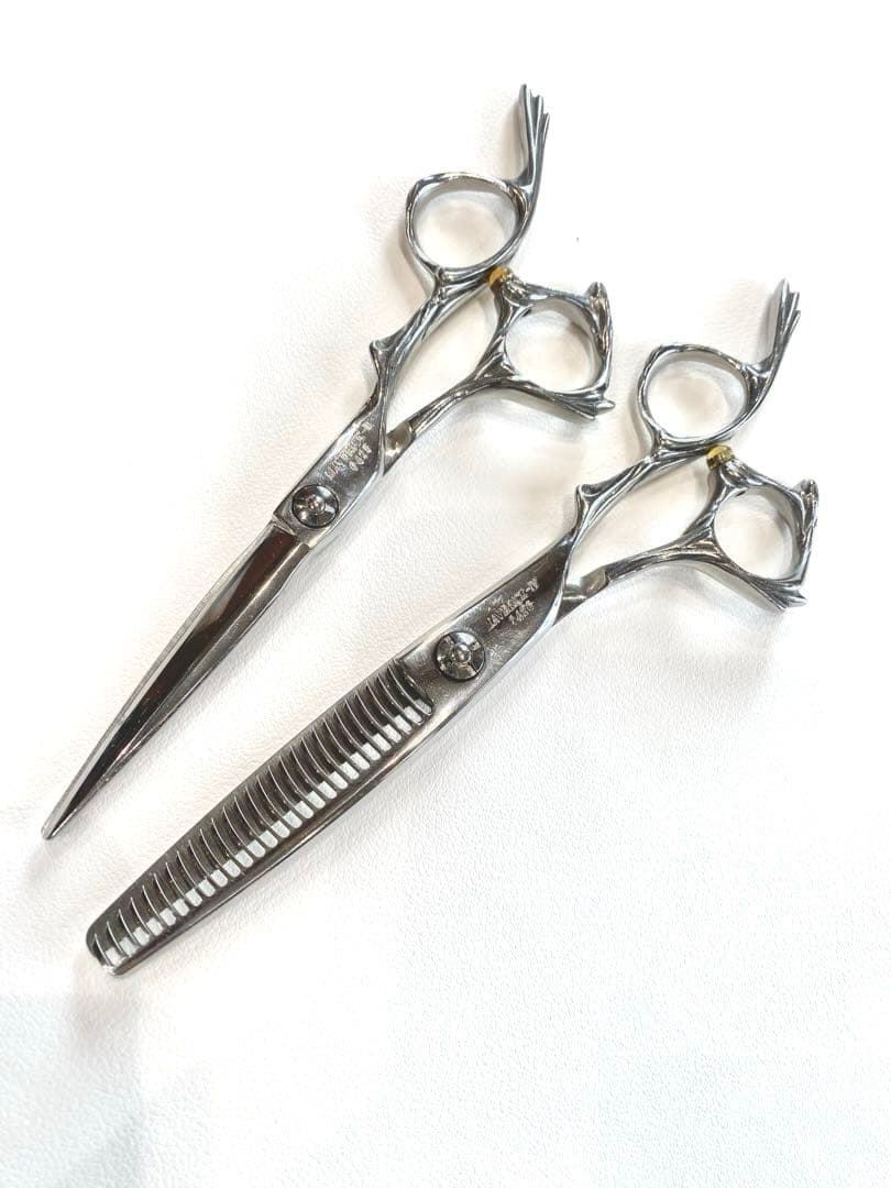 山神剣 カットシザー セニングシザー 2本セット プロ用 美容師 美容学生