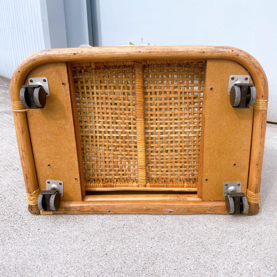 ヴィンテージ★ラタンチェスト 4段 収納棚 ナチュラル アジアン家具 大型籘家具