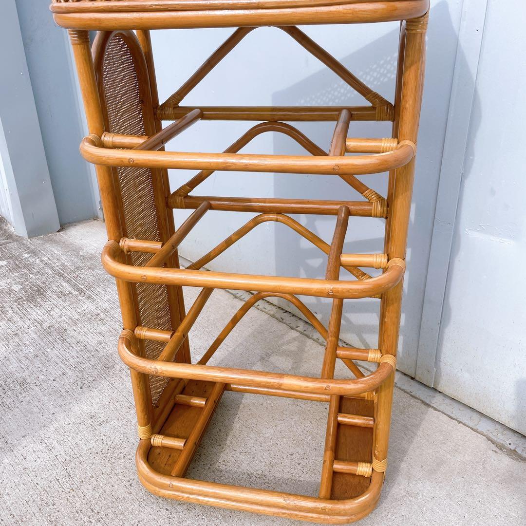 ヴィンテージ★ラタンチェスト 4段 収納棚 ナチュラル アジアン家具 大型籘家具