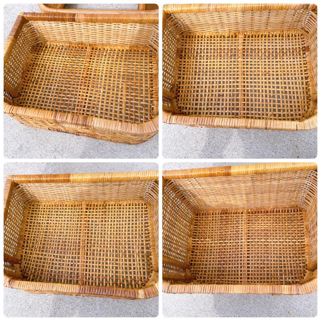 ヴィンテージ★ラタンチェスト 4段 収納棚 ナチュラル アジアン家具 大型籘家具