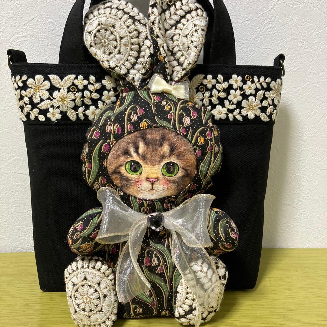 ゆ*ら様 コヤンイサムチョン　リバティ　インド刺繍リボン　帆布　Dカン横33縦2