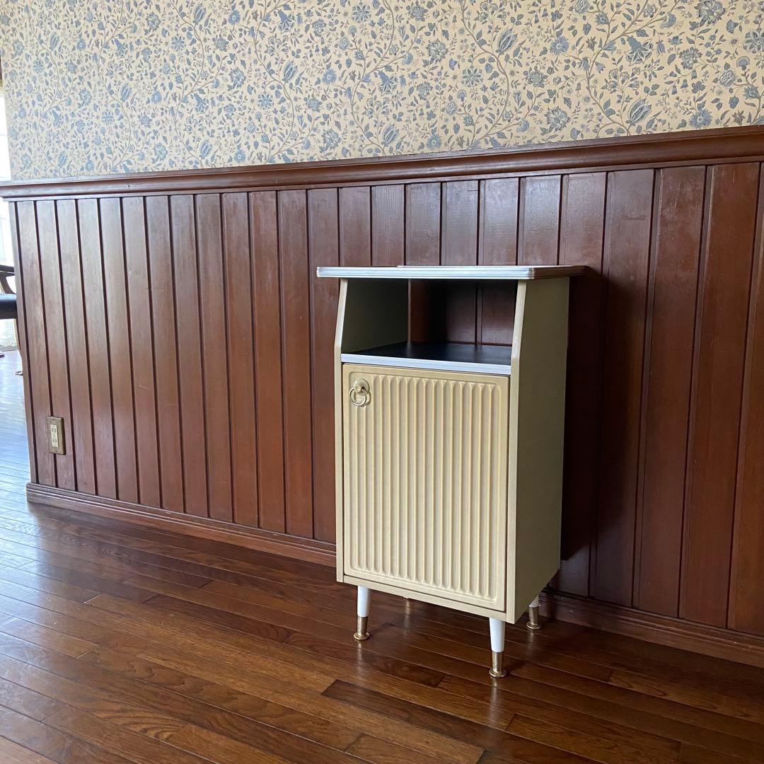 昭和レトロ　電話台　収納棚　サイドラック　チェスト