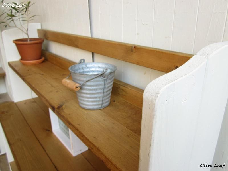 サイズ、デザインオーダー可●お子様目線3段ラック●シャビーホワイト●受注製作