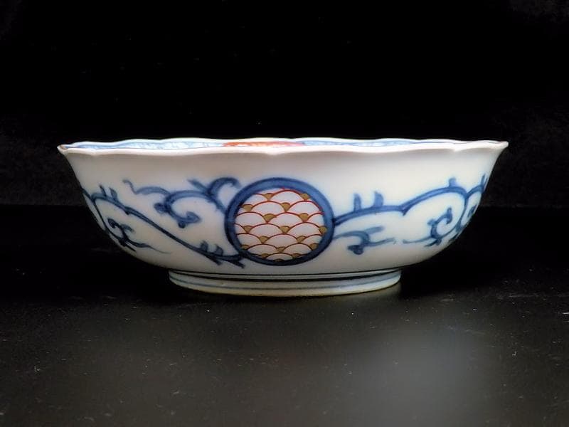 大聖寺伊万里 金襴手 花に福良雀の図 膾皿 5客 B267AS-BGl - メルカリ