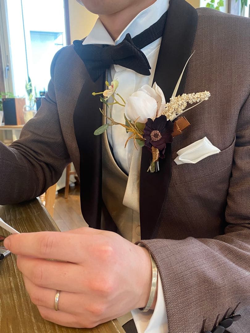 【値下げ中】ウェディングブーケ　ブートニア