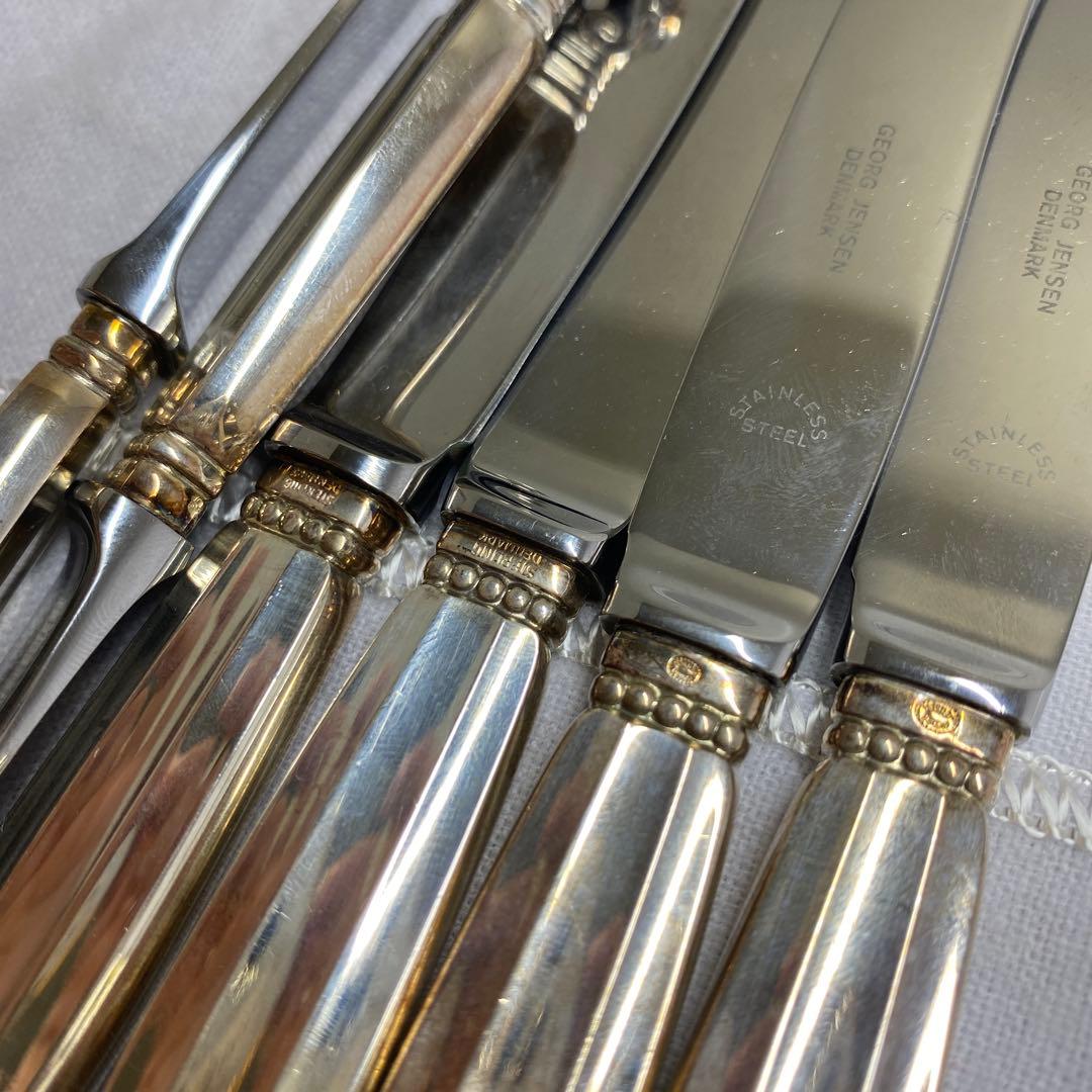 ジョージジェンセン　エコーン　バターナイフ　6本　273g 共袋付