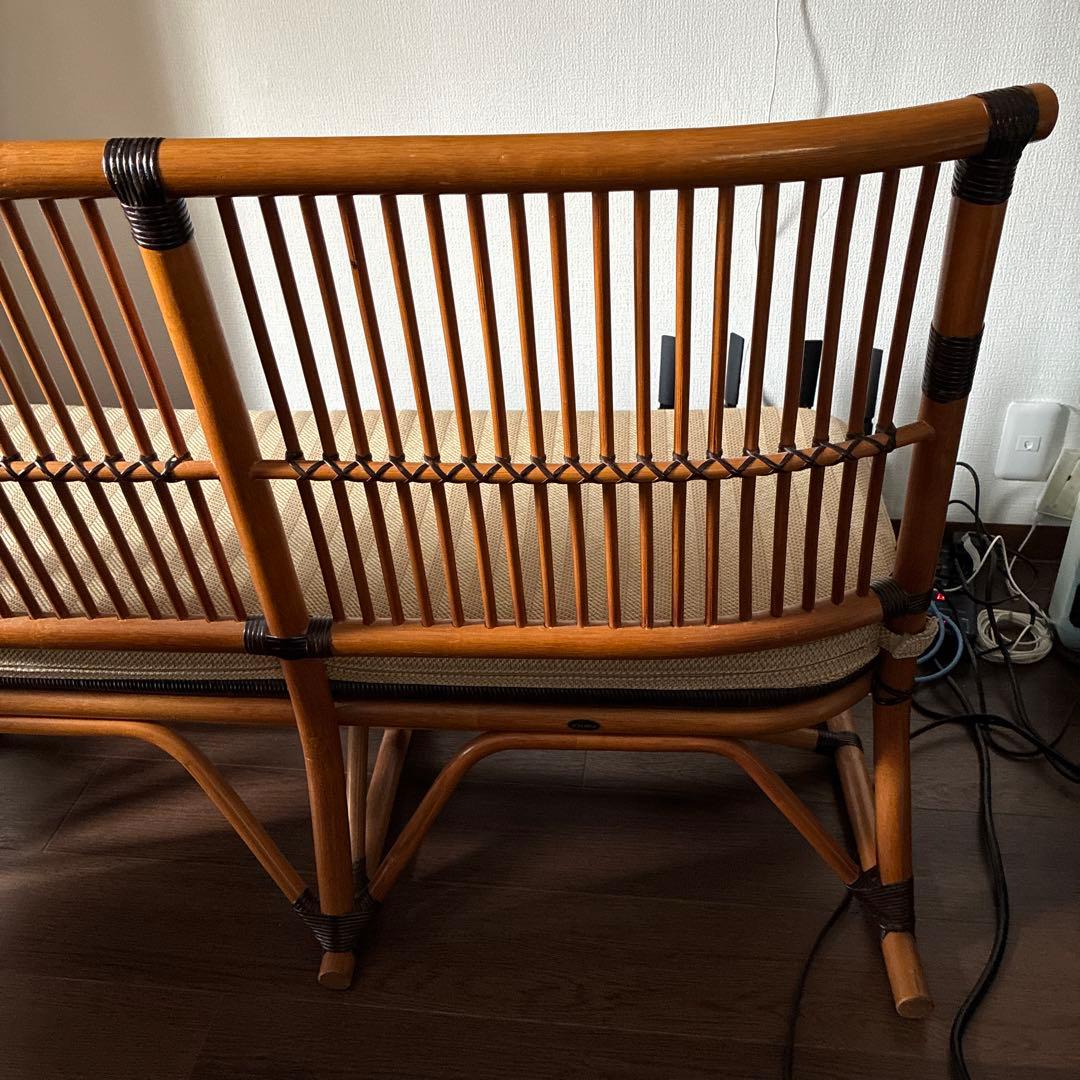 KAZAMA ２人掛け ラタン ソファ 高円寺