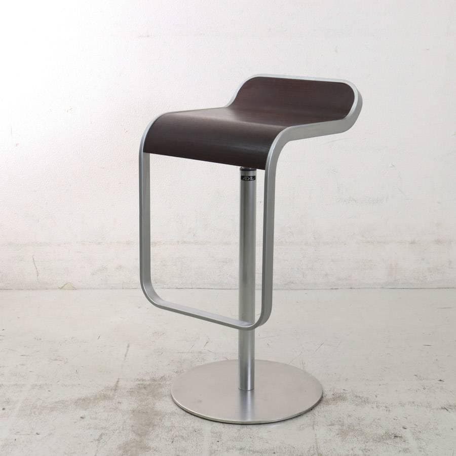 はなこ様6の2ラパルマ レム ハイスツール 板座 オーク突板 ブラウン昇降回転a