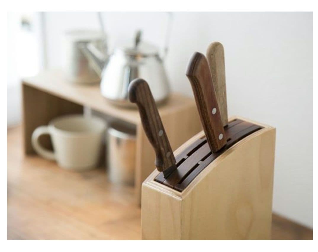 新品✨Eau オウ HYDRA ハイドラ 包丁立て ナイフブロック 木製